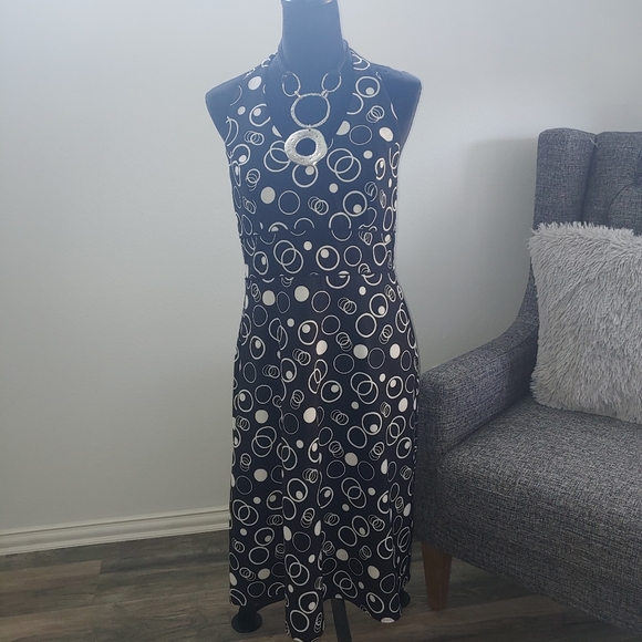 AB Studio black and white size 10 halter dress - Picture 13 of 13